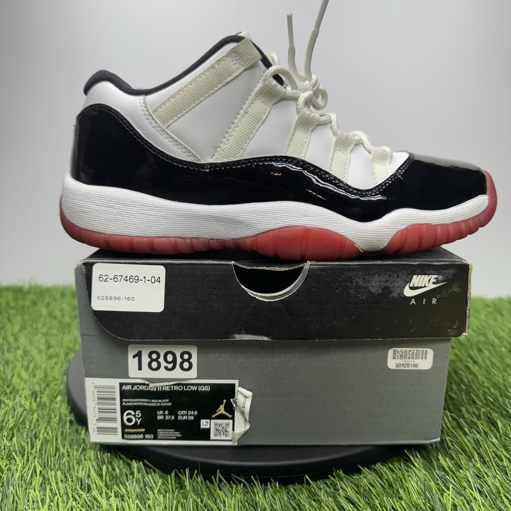 Size 6.5Y - Nike Air Jordan 11 Retro Low GS Concord Bred 6.5Y/8W 528896 160